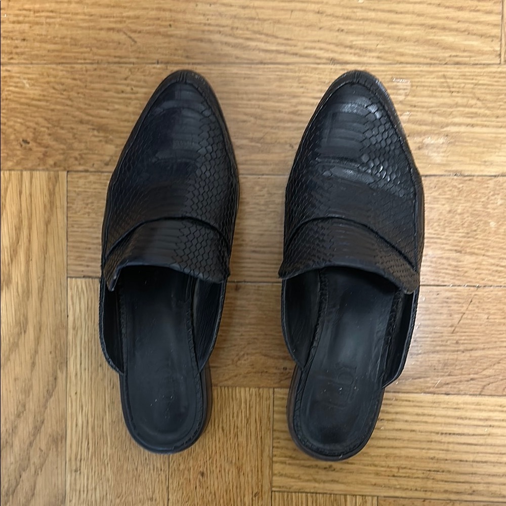 Tibi Black Slip-On Mule